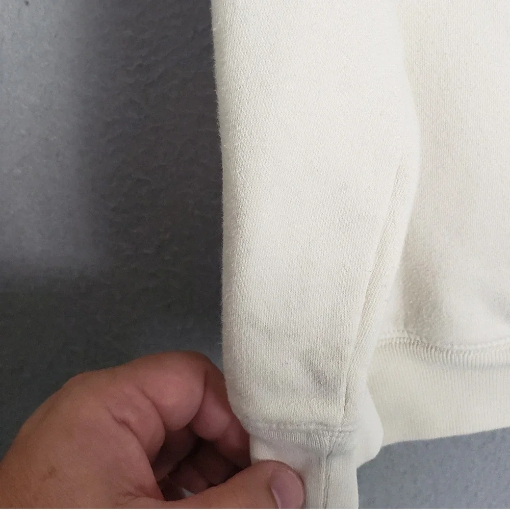 GAP Kids Size L Sherpa Lined Hoodie Sweatshirt Cream Full Zip Comfy Lounge‎ Cozy
